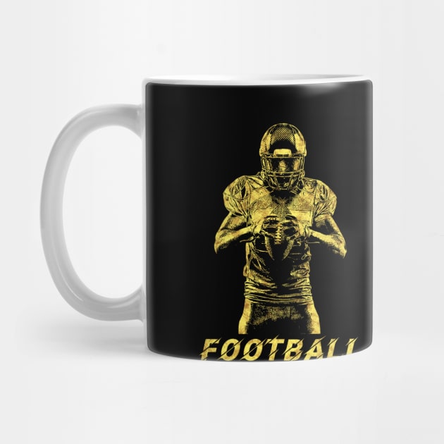 Football Player UNIQUE abstract artwork style for the GRIDIRON fans by Naumovski